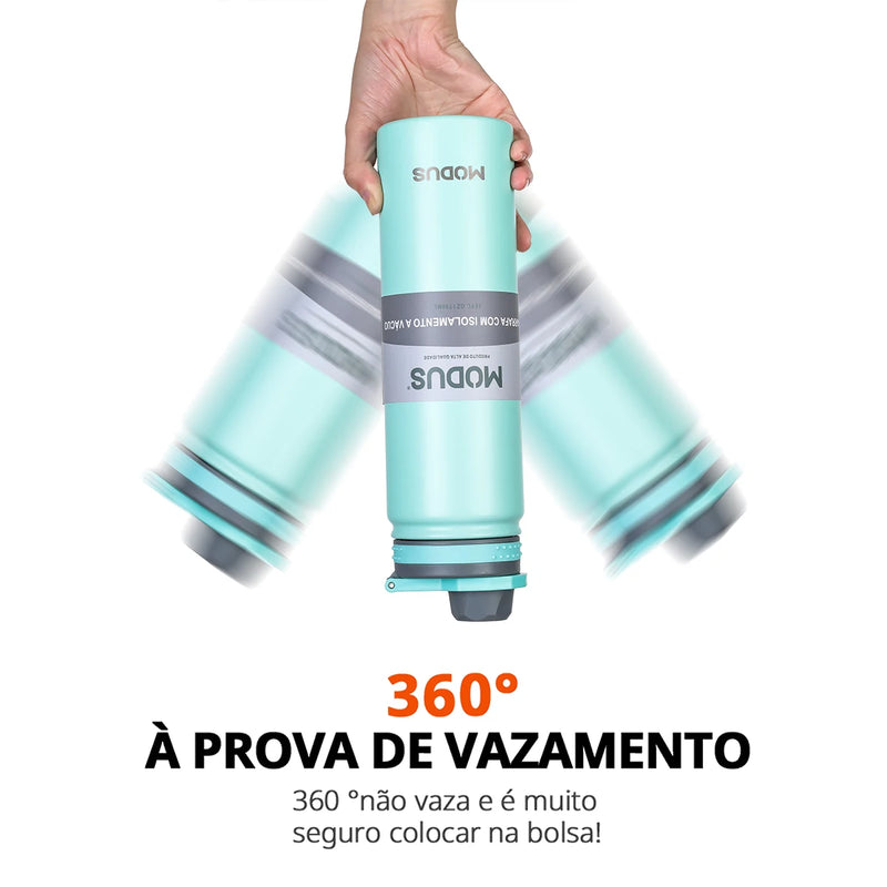 GARRAFA TÉRMICA COM CANUDO DE AÇO INOXIDÁVEL 750ml